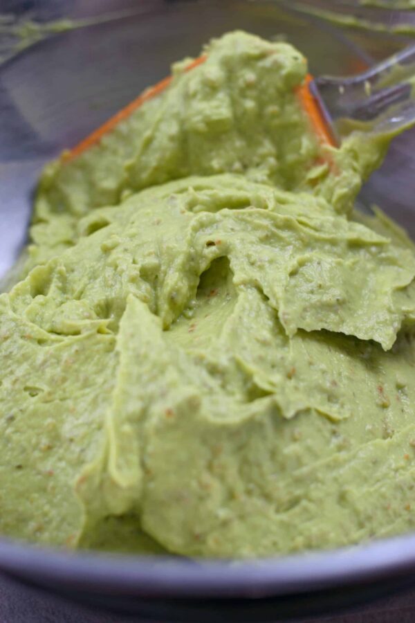 Prepared guacamole mixed until smooth.