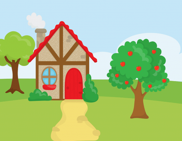 a simple background for storytelling from Goldilocks Puppets free template fun activity for kids