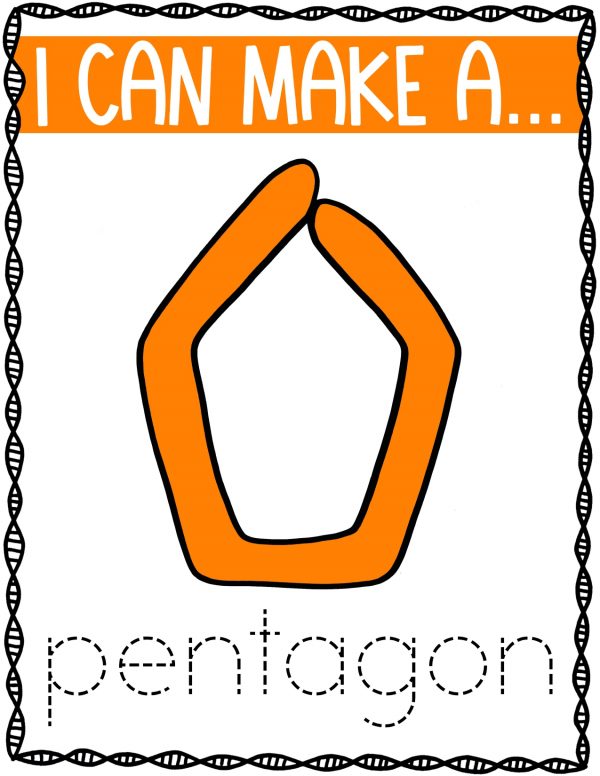 pentagon outline free printable template playdoh mat