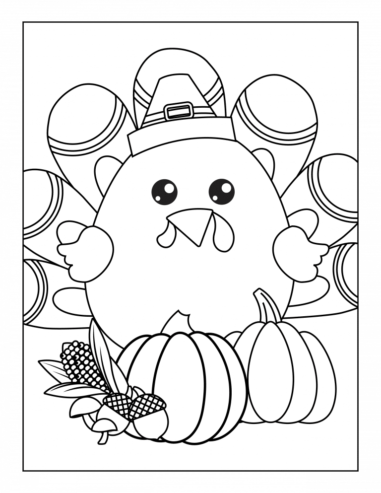 Preschool Turkey Coloring Pages (Free Printable)