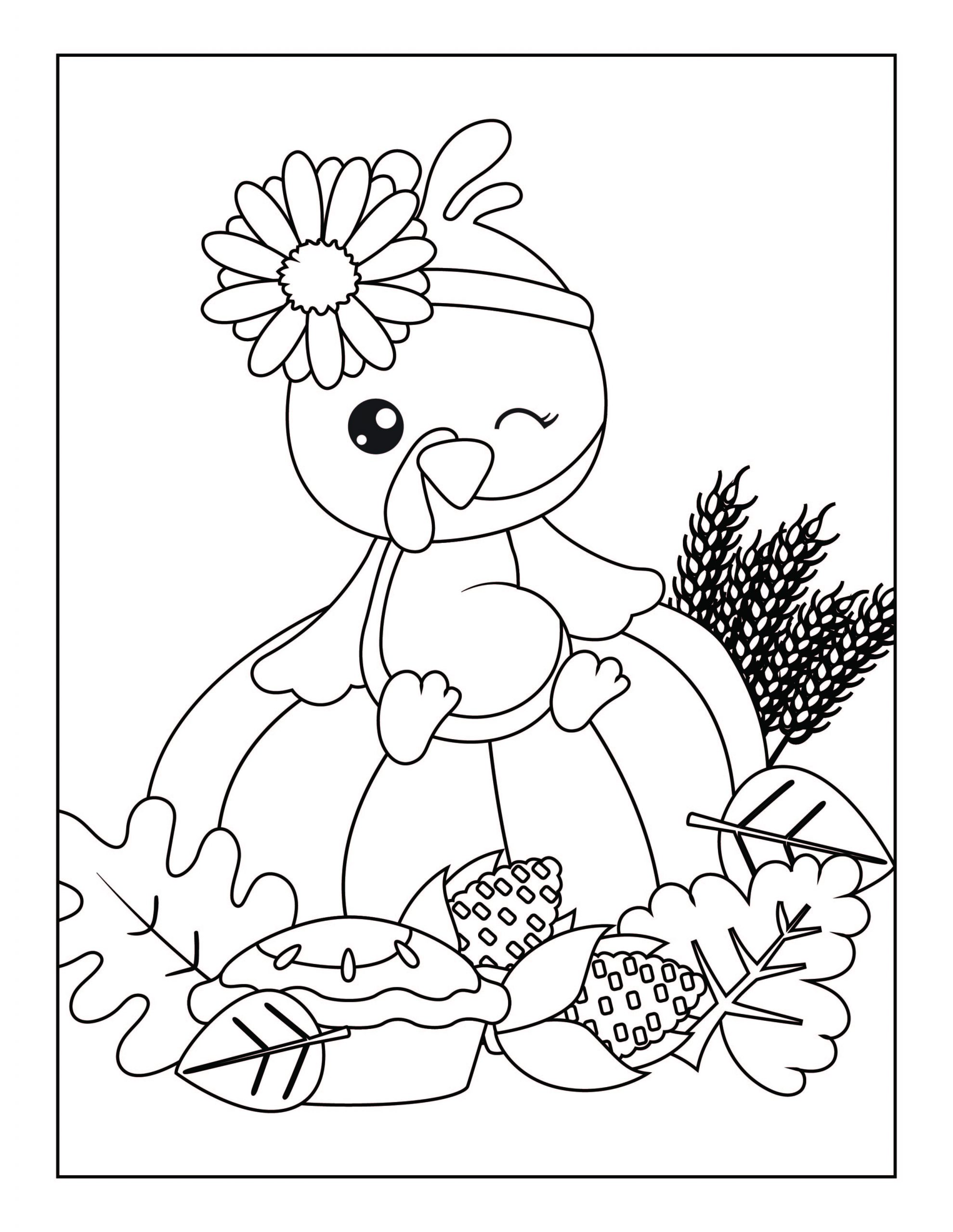Preschool Turkey Coloring Pages (Free Printable)