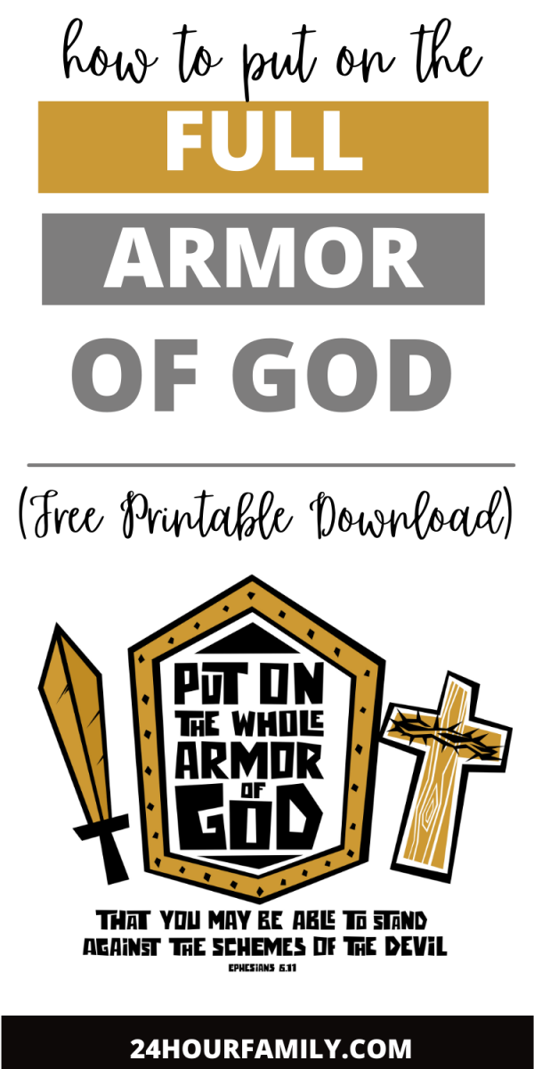 how to put on the full armor of god plus free printable download armor of god prayer for protection