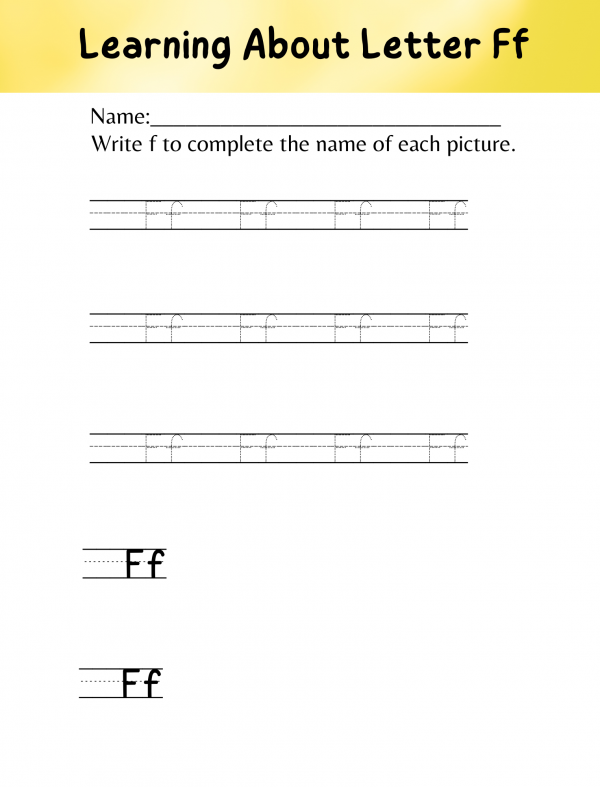 capital F in cursive writing lower case cursive F upper case Ff