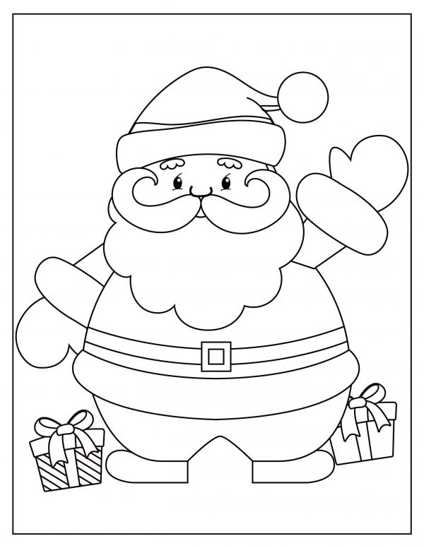 santa coloring pages Christmas coloring pages