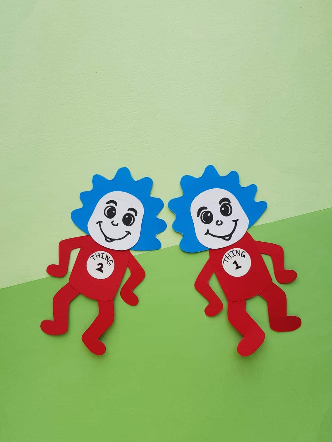 Thing 2 Pattern Thing 1 and Thing 2 Paper Craft