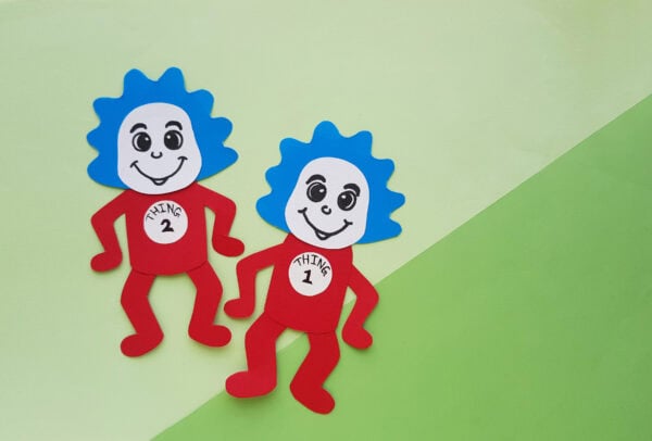 thing 1 and thing 2 paper craft