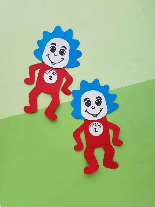 thing 1 and thing 2 paper craft
