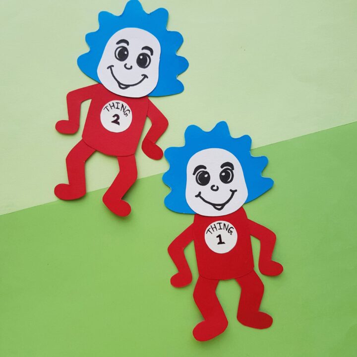 thing 1 and thing 2 paper craft