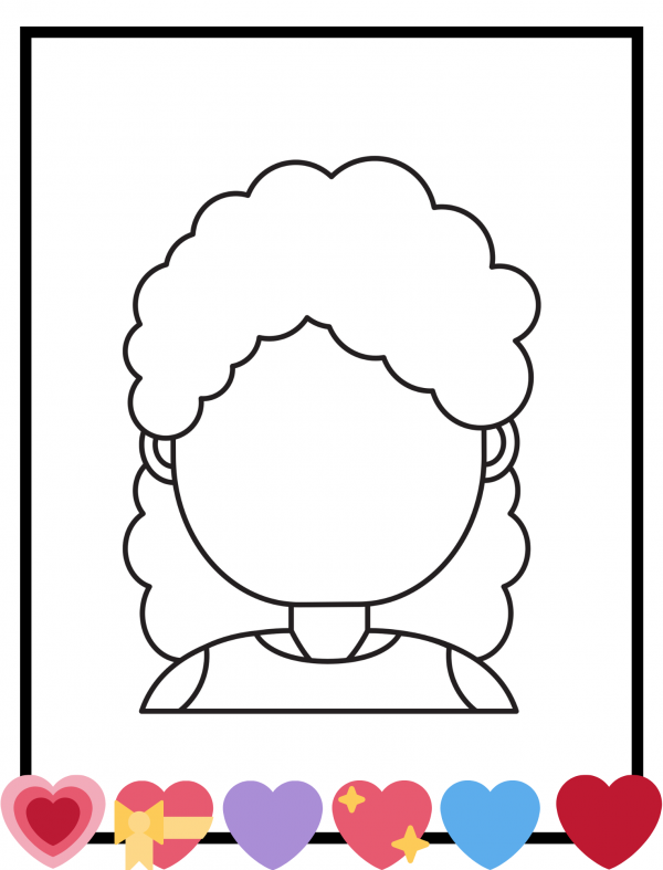 face for coloring printable face outline