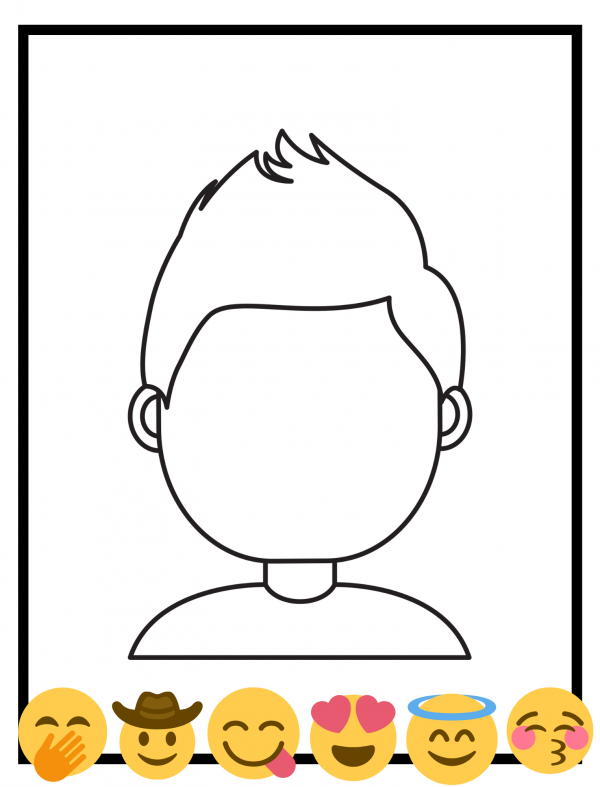 faces coloring blank faces blank head template