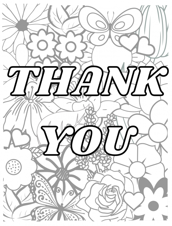 thank you coloring page