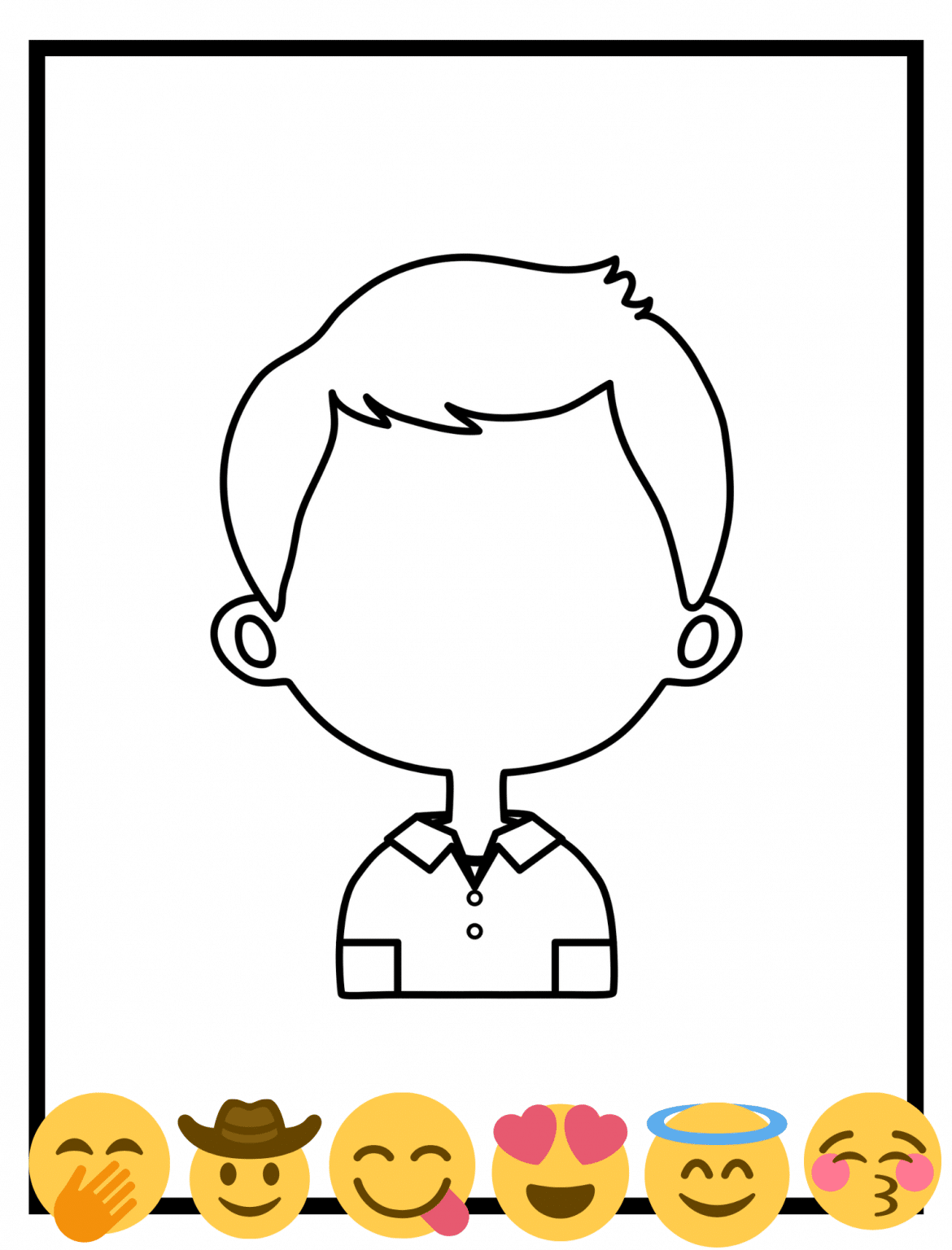 18 Free Blank Face Template Printables - 24hourfamily.com
