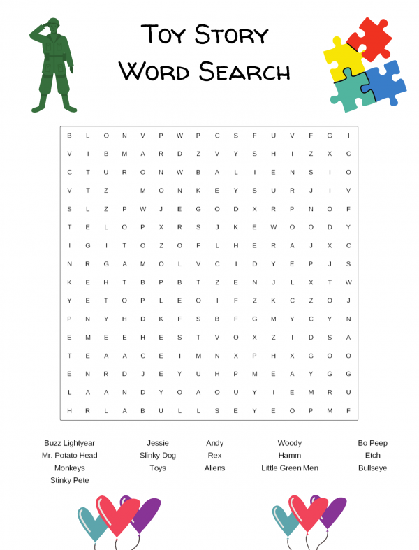 toy story word search printable pdf free download