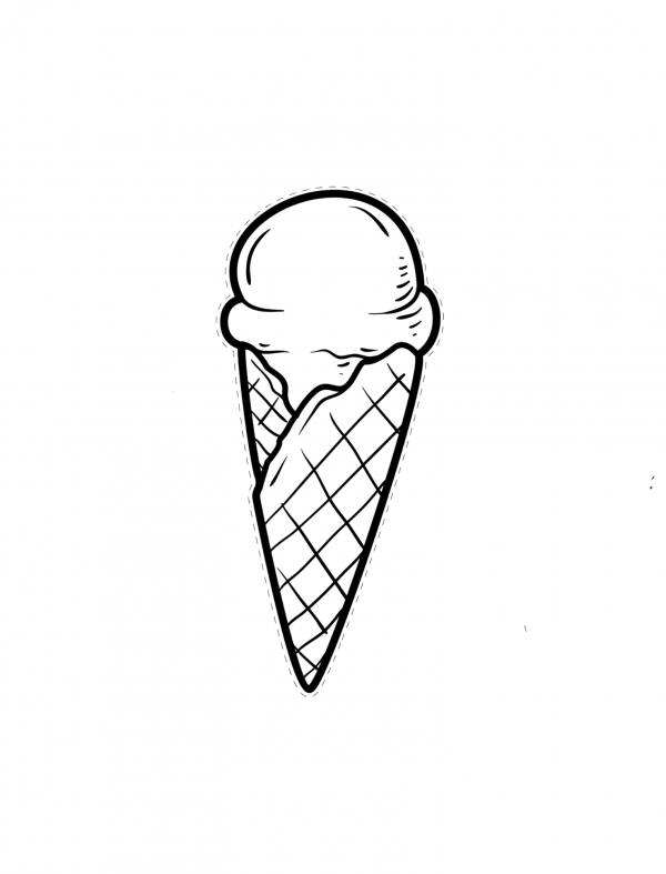 ice cream cone cut out template