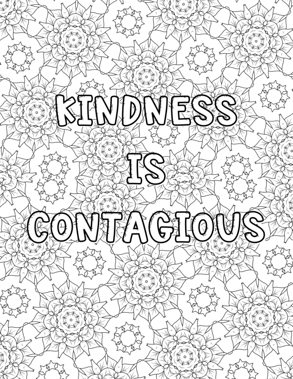 Kindness is contagious coloring pages