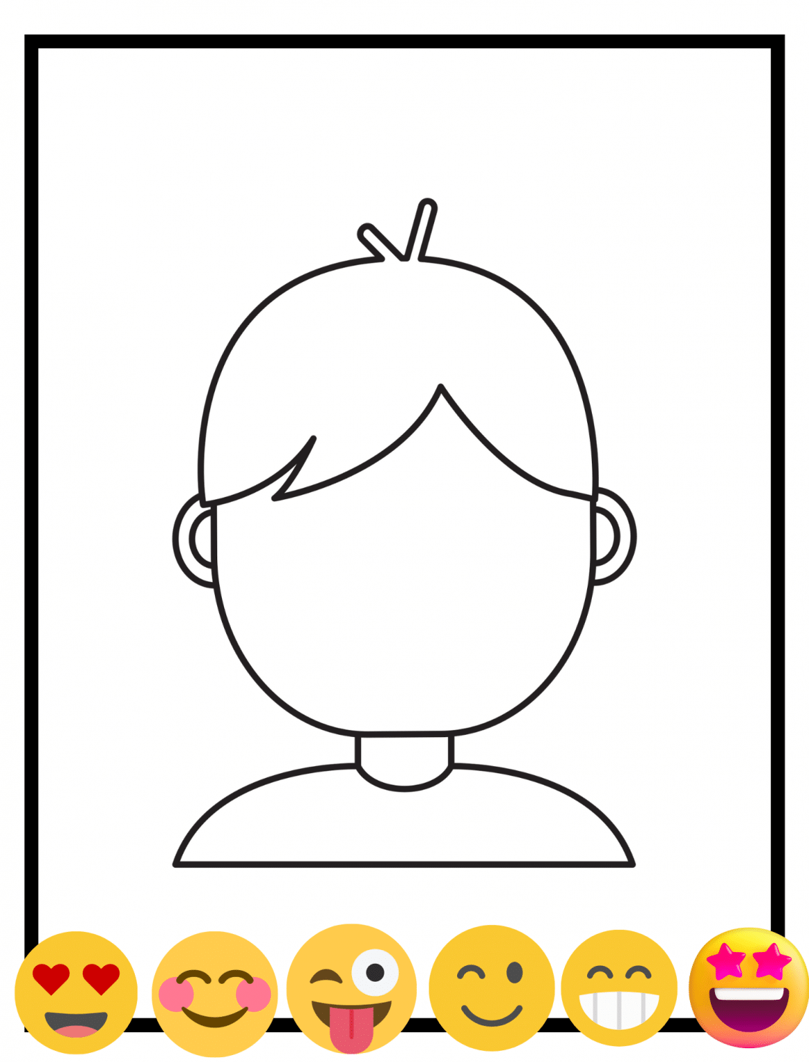 18 Free Blank Face Template Printables - 24hourfamily.com