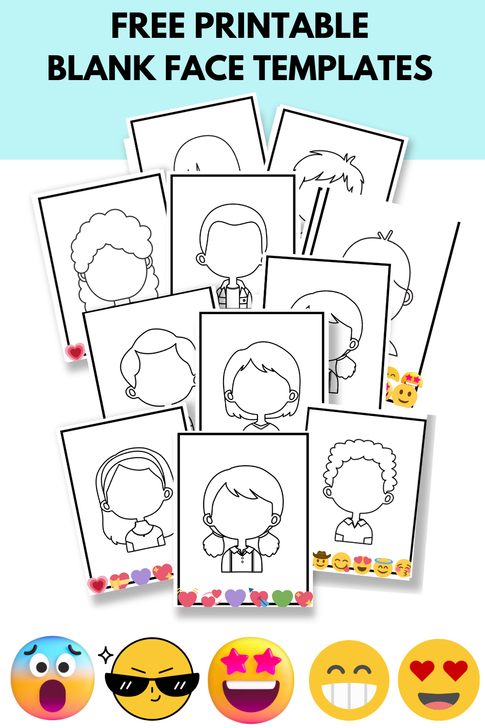 18 Free Blank Face Template Printables