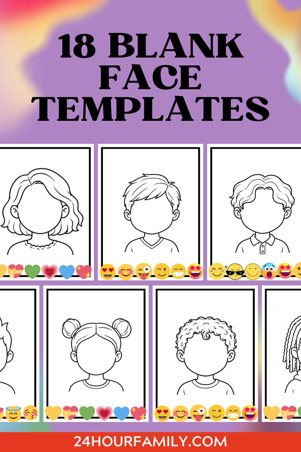 18 Free Blank Face Template Printables » 24hourfamily.com