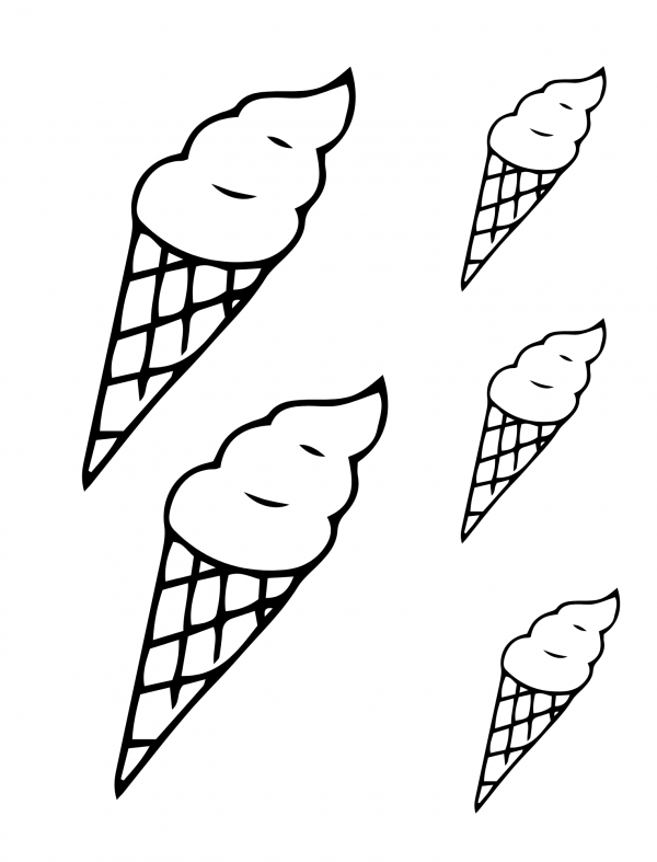 small ice cream cone outline medium Ince cream cone template large ice cream cone template