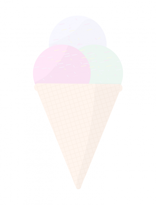 free colorful ice cream cone template printable