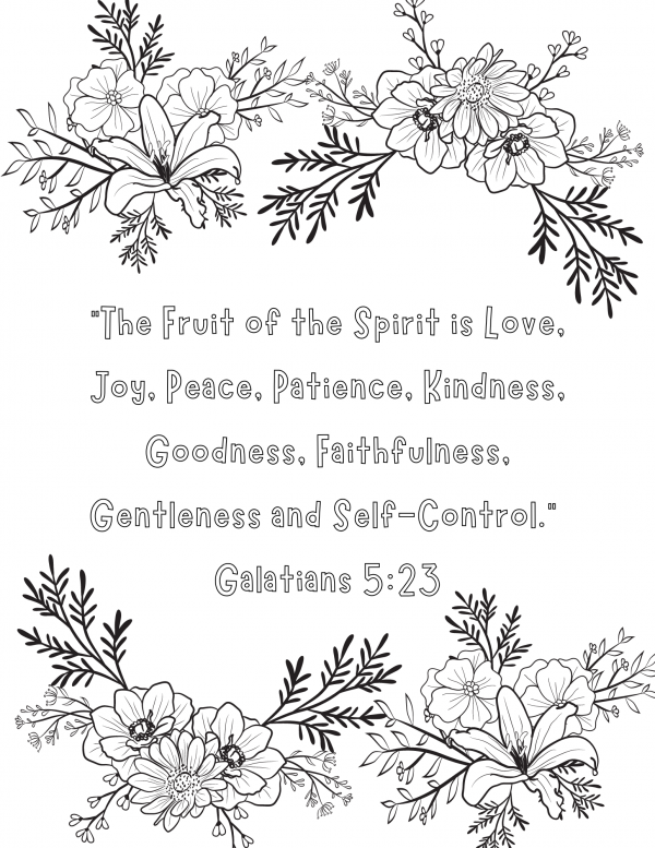 The fruit of the spirit coloring pages 