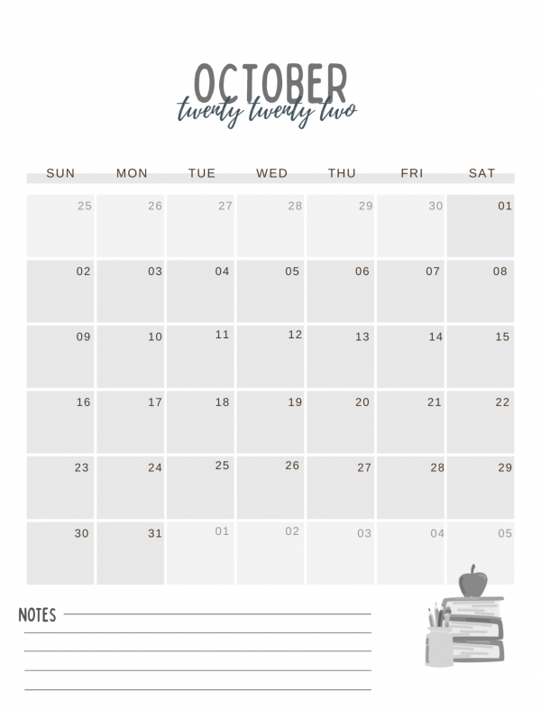 black and white free calendar template