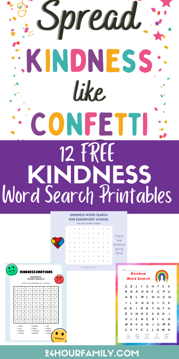 kindness word search printable word search kindness free printable pdf download