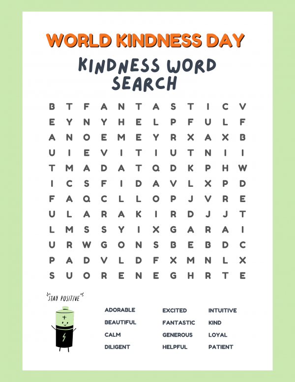 world kindness day word search