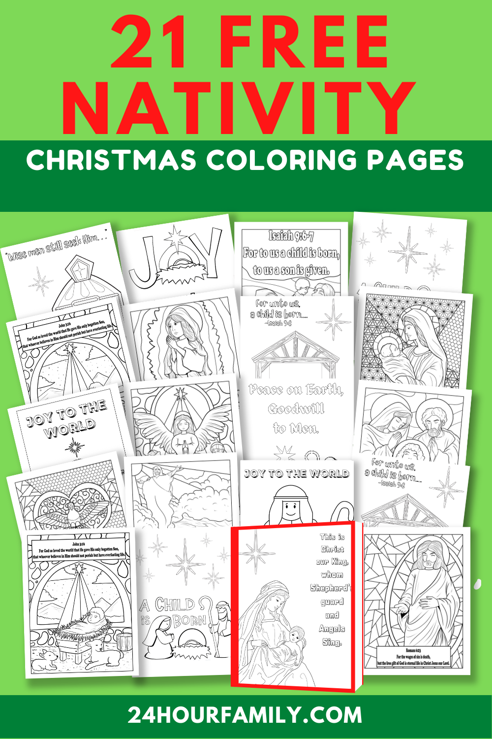 21 Nativity Coloring Page Printables