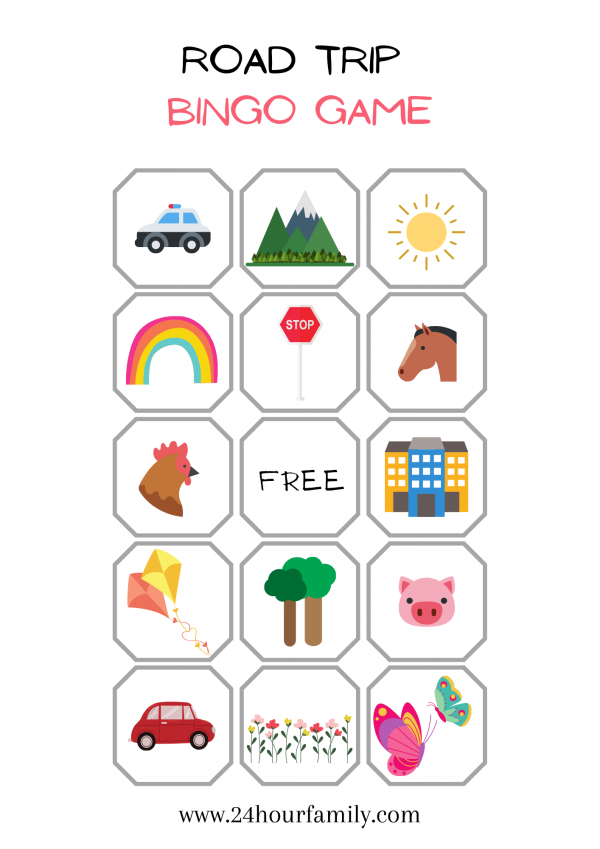 road trip bingo game printable 
