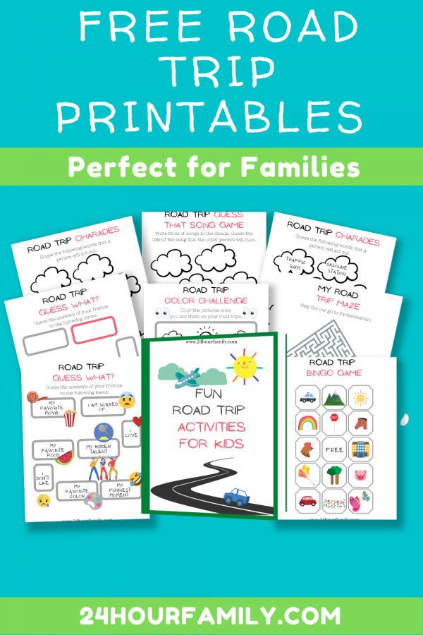 free road trip printables activities pdf download for kids