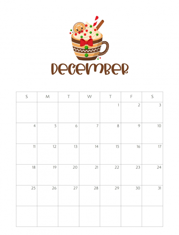 2022 December calendar