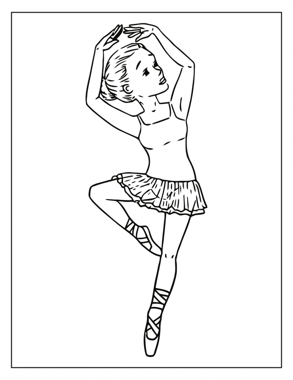 ballerina free coloring pages
