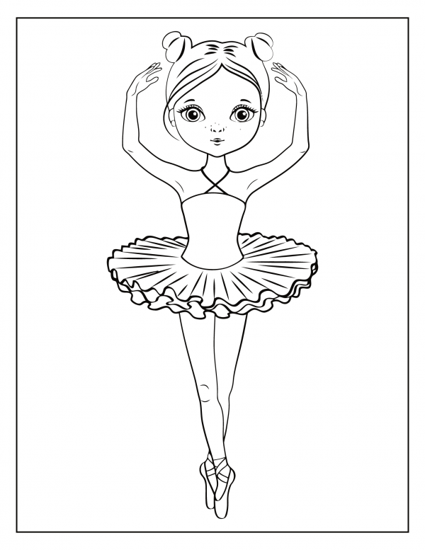 realistic ballerina coloring pages