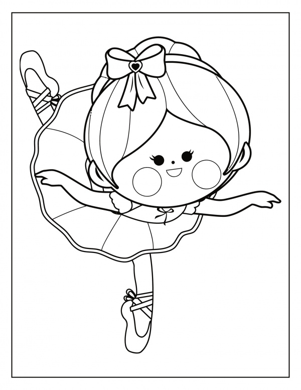 pretty ballerina pages to color for toddlers