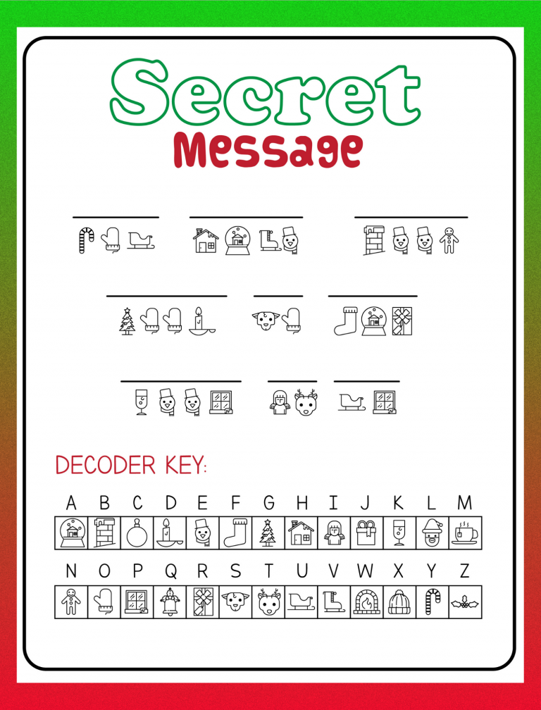 free elf on the shelf secret message decoder printable