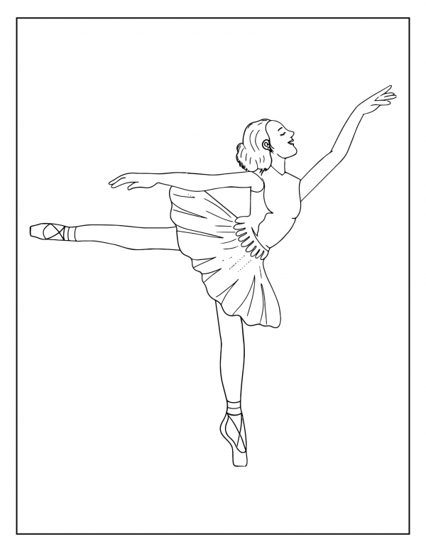 pretty ballerina pages to color for toddlers