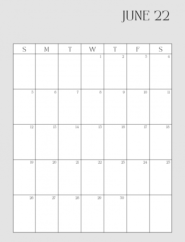 June 2022 calendar free printable pdf download 