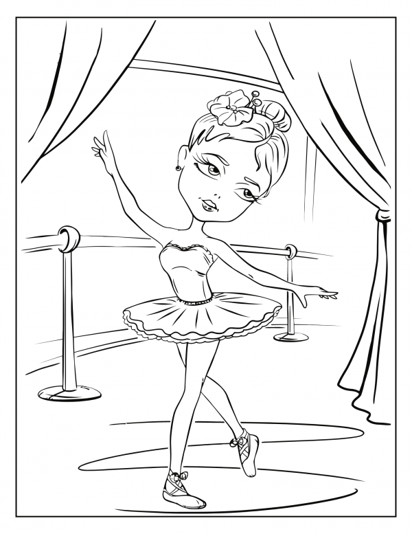 ballerina lovely coloring pages