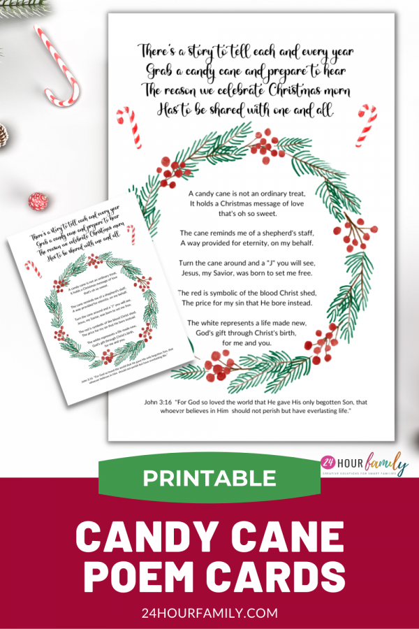 free printable the story of the candy cane printable pdf candy cane Jesus poem