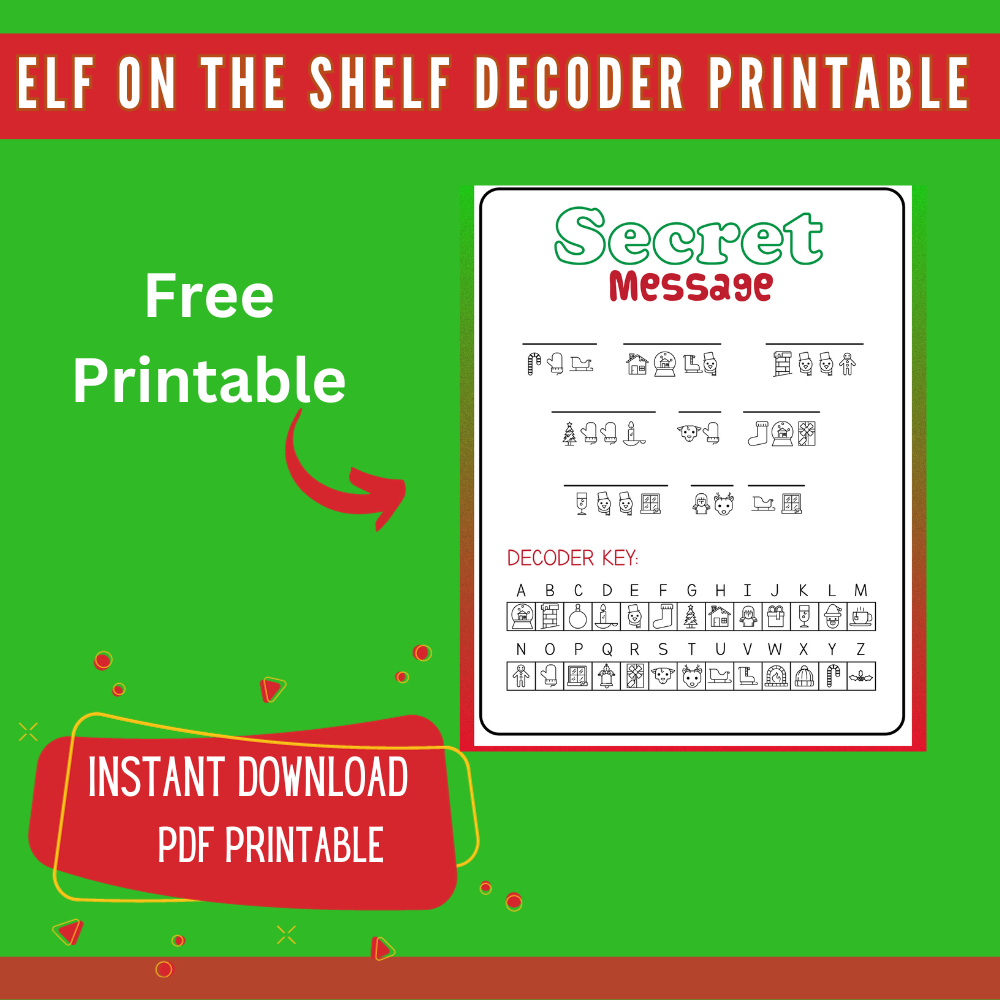 Elf on the Shelf Secret Message Decoder Printable