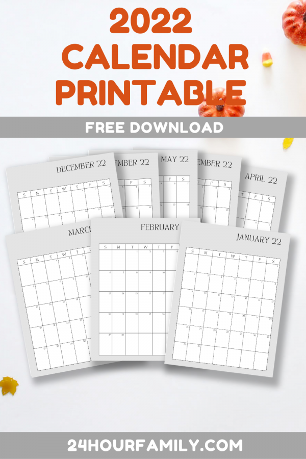 2022 calendar printable free download pdf free printable calendar
