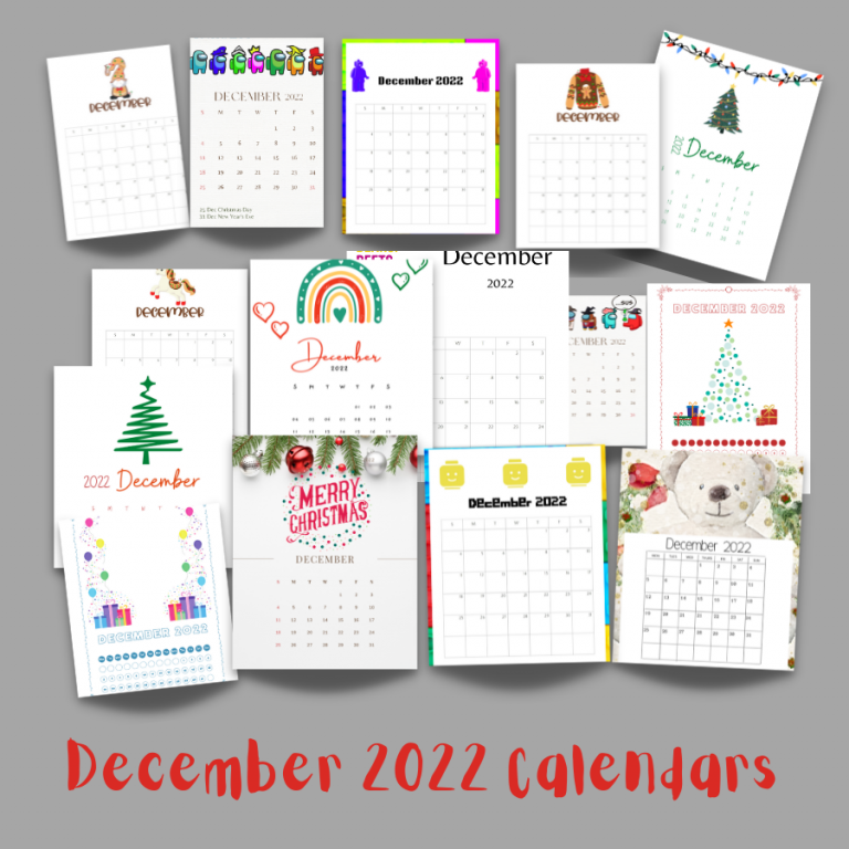65 free December 2022 calendar printables dec cal
