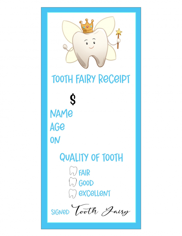 fillable tooth fairy receipt