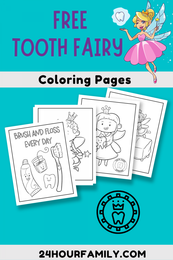 free tooth fairy coloring pages pdf printable 