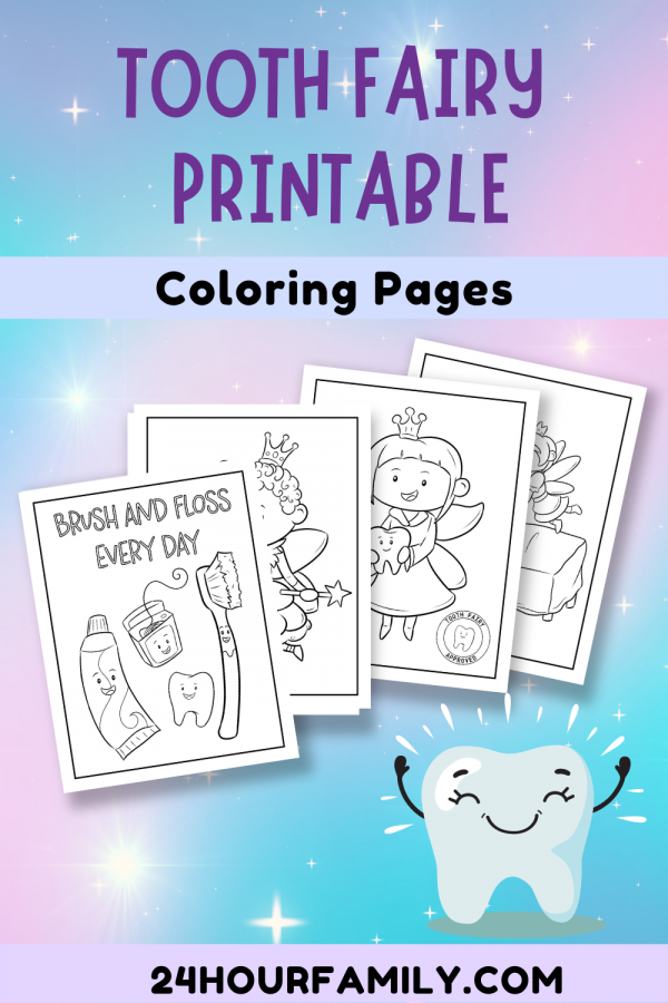 tooth fairy free printable coloring pages