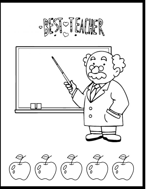 best teacher coloring pages