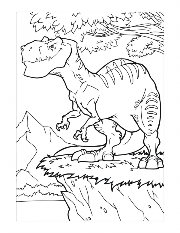 scary t-rex coloring pages