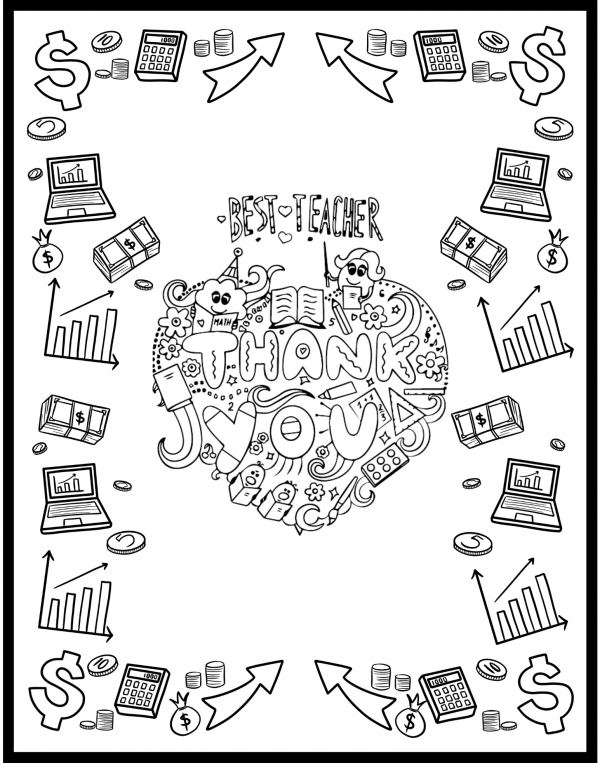 best teacher thank you coloring pages you don't just teach, you inspire coloring pages