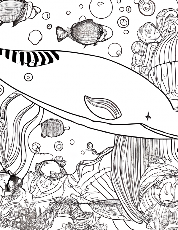 Sea Creatures coloring page
